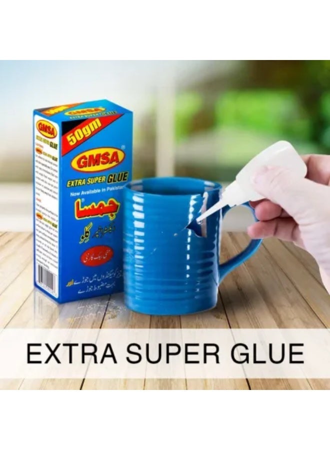 GMSA 50g Extra Super Glue – Instant Strong Bond Adhesive, Fast-Drying Multi-Purpose Glue for Plastic, Metal, Rubber, Wood & Ceramics - Image 1